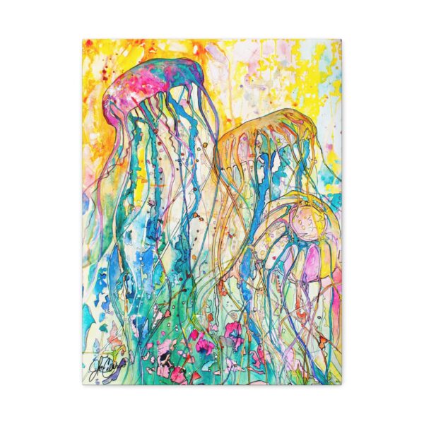 "Dancing Jellies" Jelly Jellyfish Canvas Print — Jen Callahan Art, Gallery-Wrapped Matte Canvas