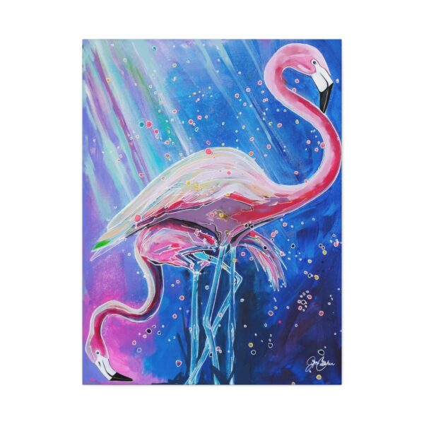 Jen Callahan Art | Flamingo Nights Canvas Print — Matte Gallery-Wrapped Wall Art