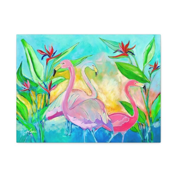Jen Callahan Art | “Flamingo Pastel Paradise” Canvas Print”