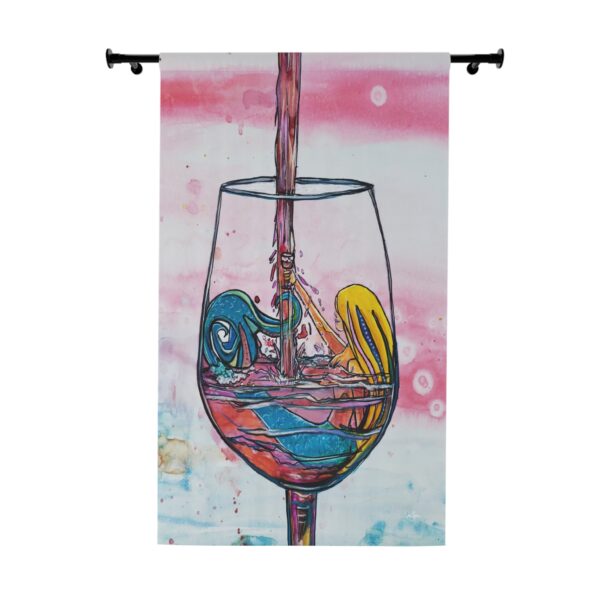 NEW💥Window Curtain Panels made with Jen Callahan's Painting 🍷 "Rose"