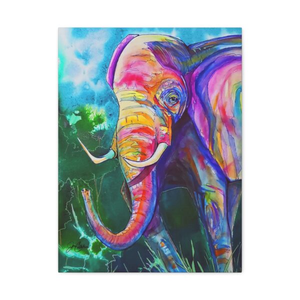 Jen Callahan Art | “Strong Elephant Color” Canvas Print, Gallery Wrapped