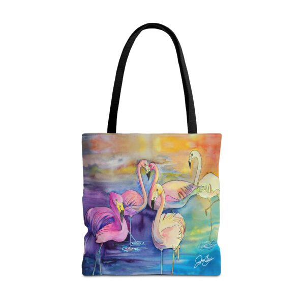 “Flamingo Coral Sky” Large 18” Artist Tote Bag by Jen Callahan (Free Shipping)