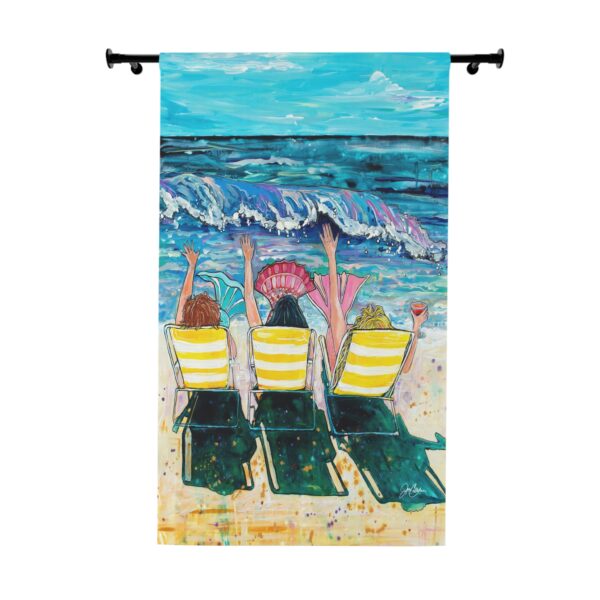 NEW💥Window Curtain Panels made with Jen Callahan's Painting 🧜♀️"Mermaids on Vacation"