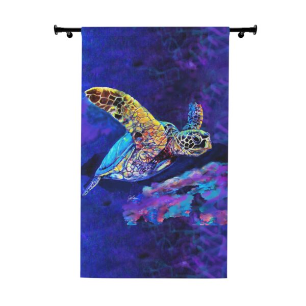 NEW💥Window Curtain Panels made with Jen Callahan's Painting "Milton Turtle"