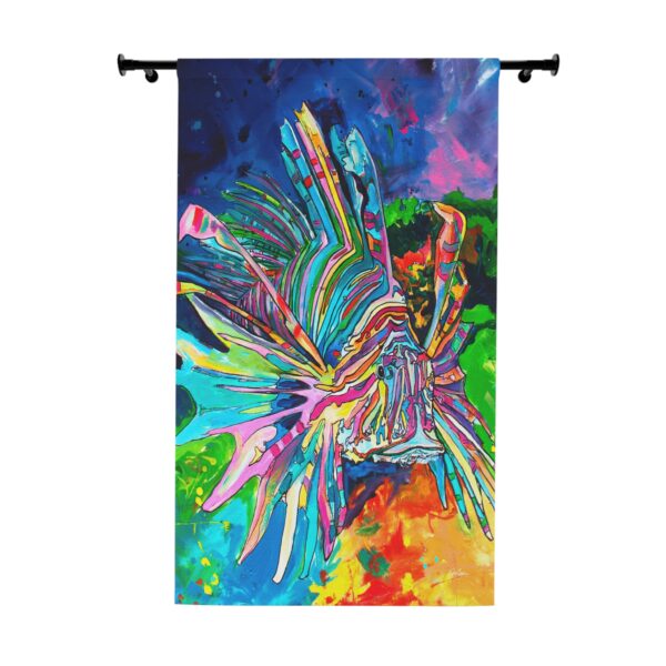 NEW💥Window Curtain Panels made with Jen Callahan's Painting "Naple Lionfish"