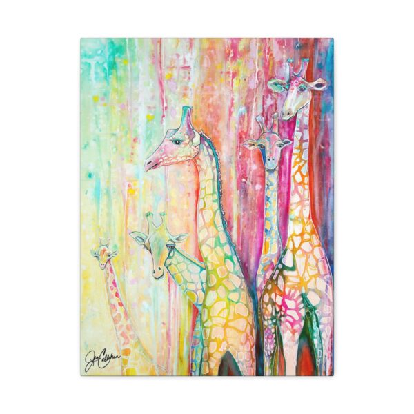 Jen Callahan Art | “Giraffe Pack” Canvas Print, Gallery Wrapped