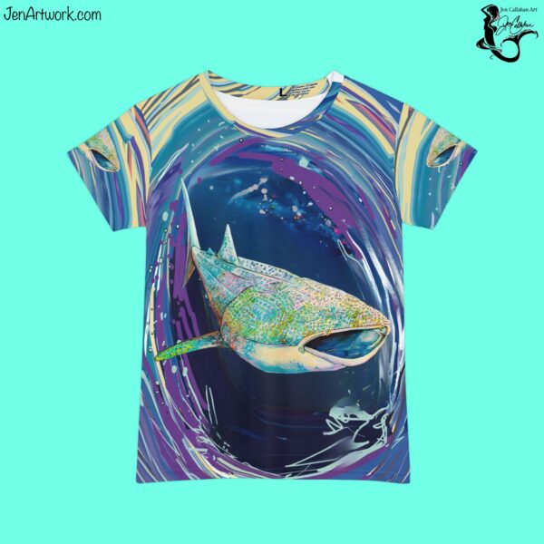 “Whale Shark” painting by Jen Callahan Art | Short Sleeve T-Shirt
