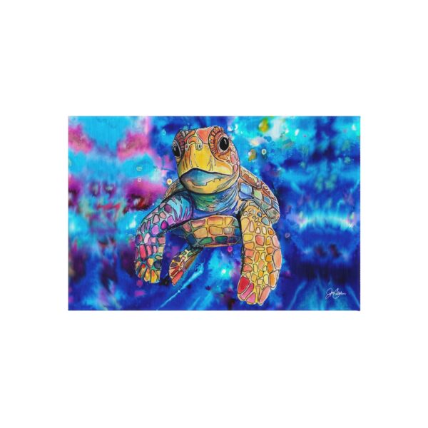 Jen Callahan Artist Mat | "Baby Sea Turtle" Quick-Dry Outdoor Rug | Free Shipping