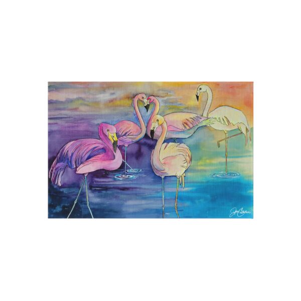 Jen Callahan Artist Mat | "Flamingo Coral Sky" Quick-Dry Outdoor Rug | Free Shipping