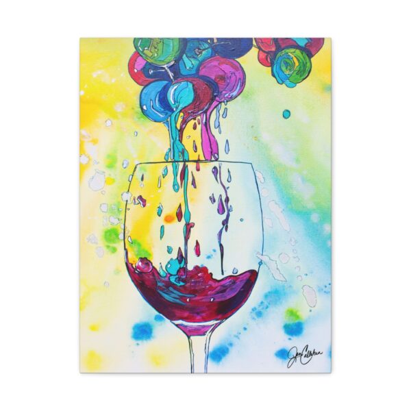 Jen Callahan Art | Wine painting "Squeeze IT" Painted by Jen Callahan Printed on Canvas