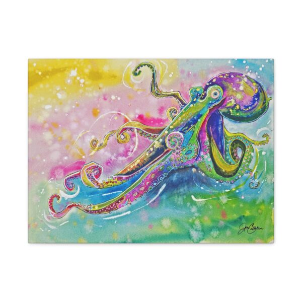 Copy of Jen Callahan Art | Octopus Love Wrapped Canvas - Bright Beach House Wall Art
