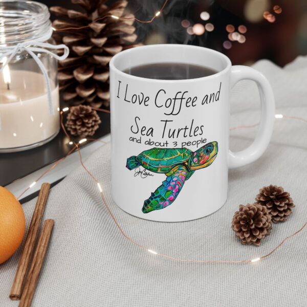 Mug with Sea Turtle and Funny Saying by Jen Callahan
