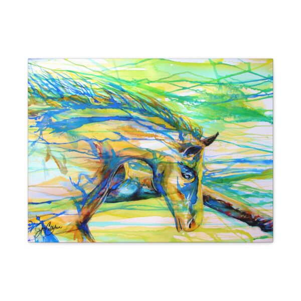 Horse Jump Canvas Print — "Free" Jen Callahan Art Matte Stretched Gallery Wrap
