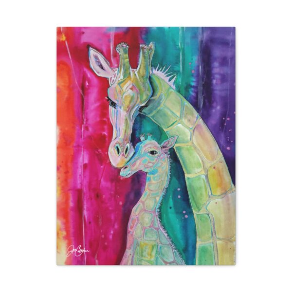 Jen Callahan Art | Mom’s Love Giraffe Painting Reproduction Canvas for Kids Room