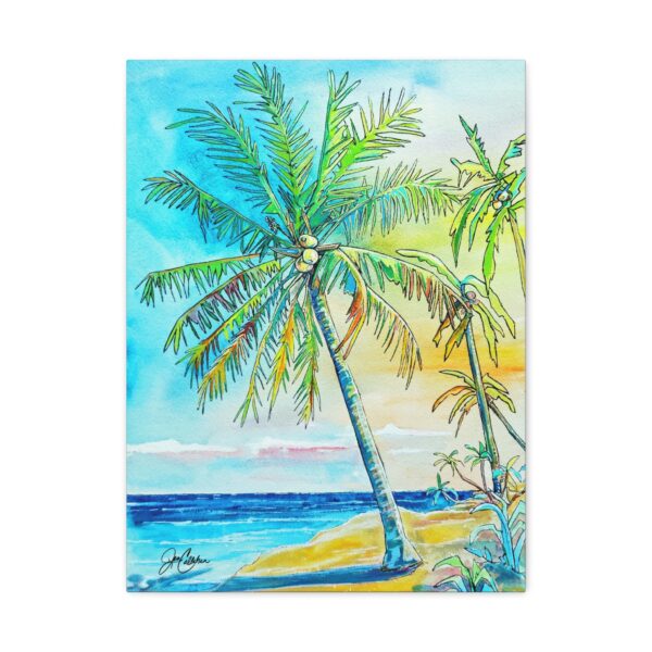 "CR Palms" Palm Tree painted by Jen Callahan Printed on Canvas Ready to Hang