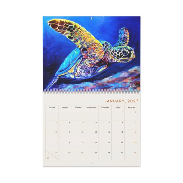 Sea Turtle 2027 Calendar | by: Jen Callahan Original Painting,  12 Different Sea Turtles