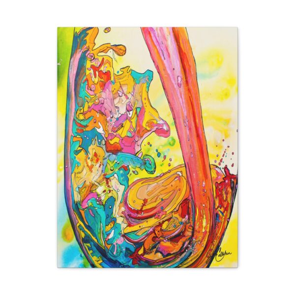 Jen Callahan Art | Wine painting "Pour It" Painted by Jen Callahan Printed on Canvas