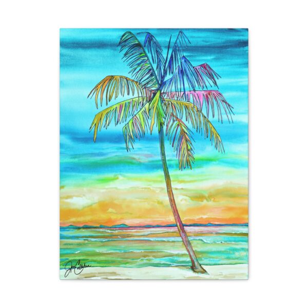 Palm Tree Canvas Print — "Paridise Palm" Painting by Jen Callahan
