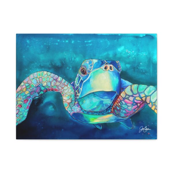 Jen Callahan | “Turtle Blues” 2024 Painting | Reproduced on Gallery Wrapped Canvas | Ready to Hang