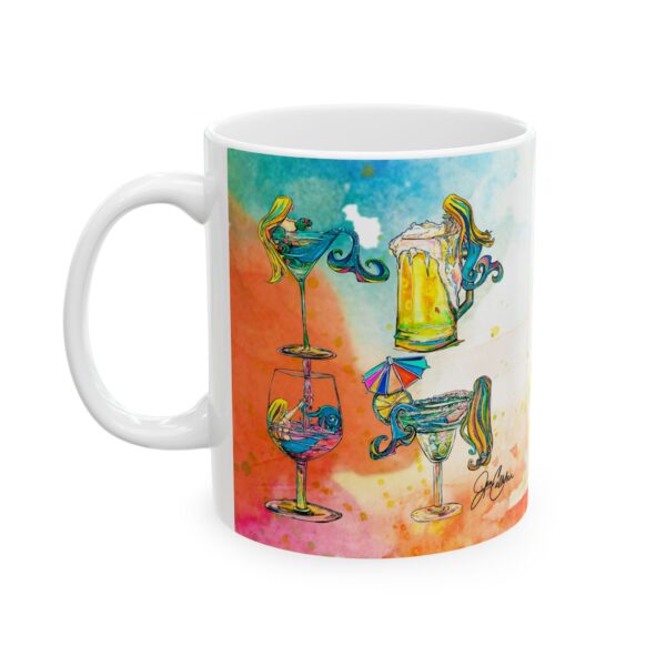 Coffee Mug - Painting of Jen Callahan Drinking Drunk Mermaids
