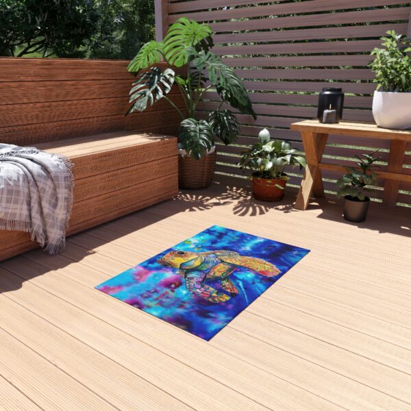 Jen Callahan Artist Mat | "Baby Sea Turtle" Quick-Dry Outdoor Rug