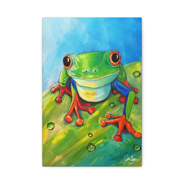 Jen Callahan Art | “Raindrop Frog" Costa Rica RED Eye Tree Frog Wall Art Painting