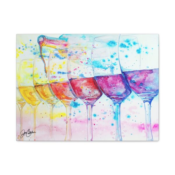 Copy of "Pastel Wine Pour" Wine Artwork by Jen Callahan, Matte Stretched 1.25" Ready to Hang