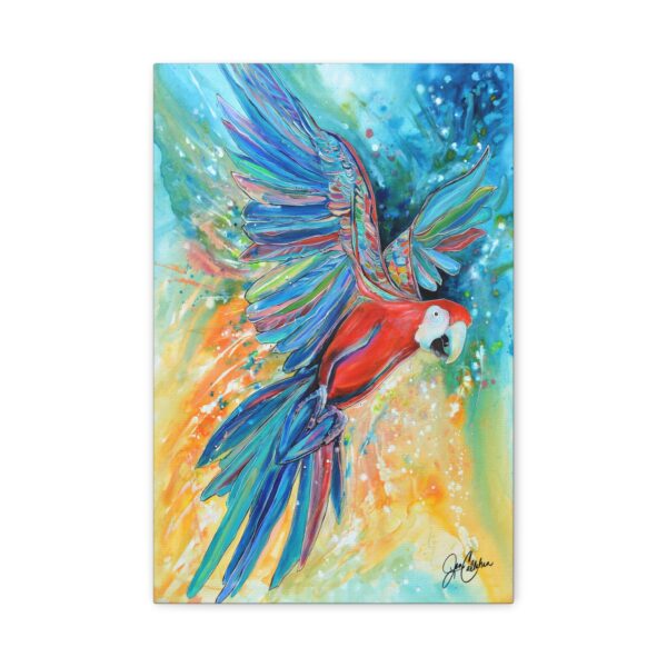Artigras Macaw Rainbow Parrot Canvas Print — Gallery-Wrapped Matte Canvas
