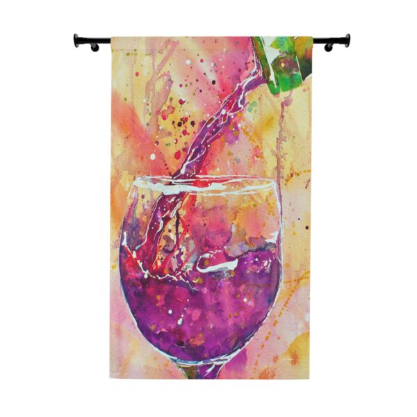 NEW💥Window Curtain Panels made with Jen Callahan's Painting "Wine Pour"