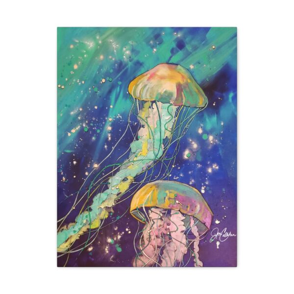 Jellyfish Pair 2 – Cool Currents (Double Painting) by Jen Callahan
