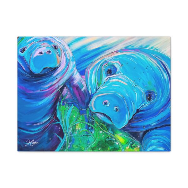 Jen Callahan Art | Mother Manatee Canvas Print Gallery Wraps Ready to Hang