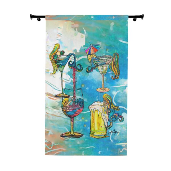 NEW💥Window Curtain Panels made with Jen Callahan's Painting "Drunk Mermaids"