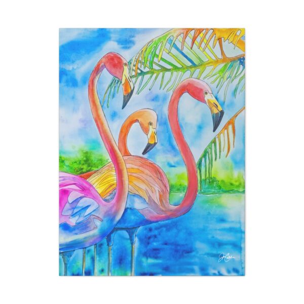 Jen Callahan© | “Flamingo Vertical” Original Painting | Canvas Print