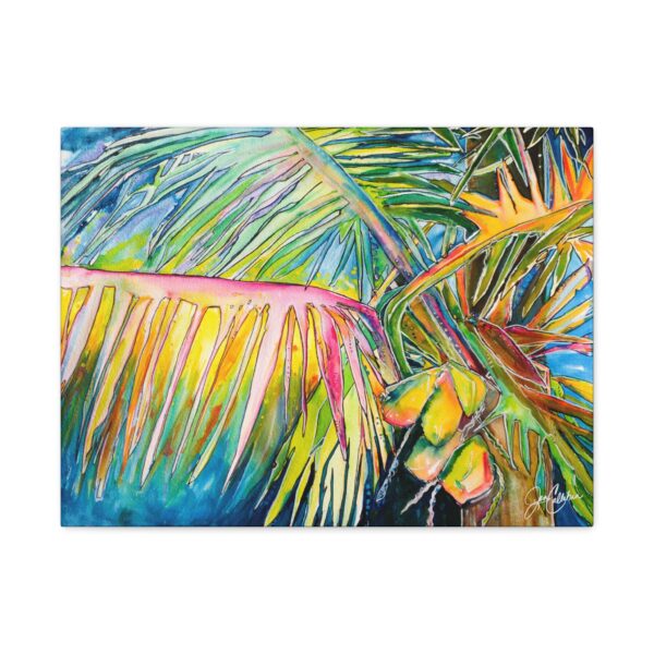 "Coconut Palm" by Jen Callahan Printed on Canvas Ready to hang