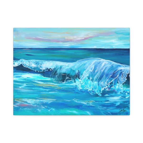 "Wave Ocean Layers" Artwork by Jen Callahan, Matte Stretched 1.25" Ready to Hang
