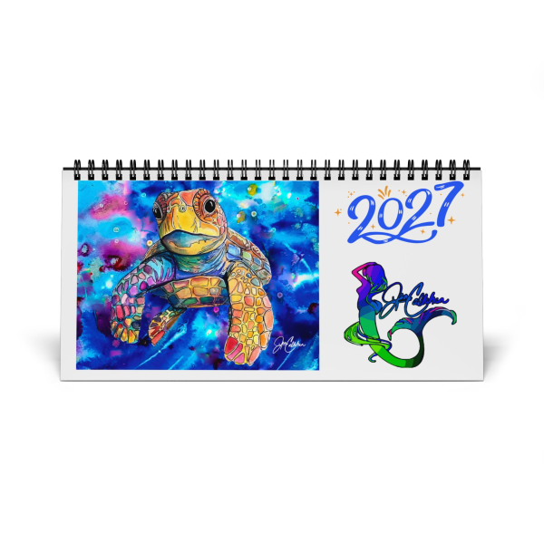 Jen Callahan 2027 Artist Desk Calendar | 5x10 Vertical Art | Free Shipping