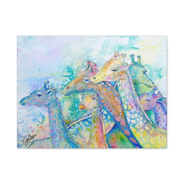 Jen Callahan Art | “Giraffe Gathering” Canvas Print, Gallery Wrapped
