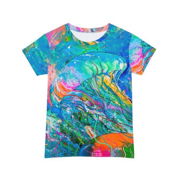 "Va Beach Jellyfish" made from Jen Callahan’s paintings into a Short Sleeve Shirt