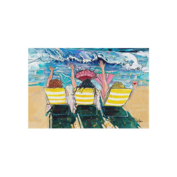 Jen Callahan Artist Mat | "Mermaid on Vacation" Quick-Dry Outdoor Rug | Free Shipping