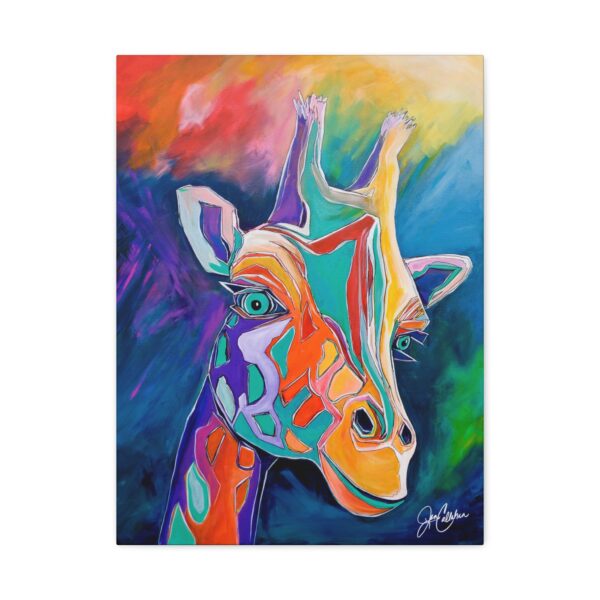 Jen Callahan Art | "Millie" Giraffe Painting Reproduction Canvas for Kids Room