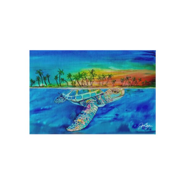 Jen Callahan Artist Mat | "Above Below Sea Turtle" Quick-Dry Outdoor Rug | Free Shipping