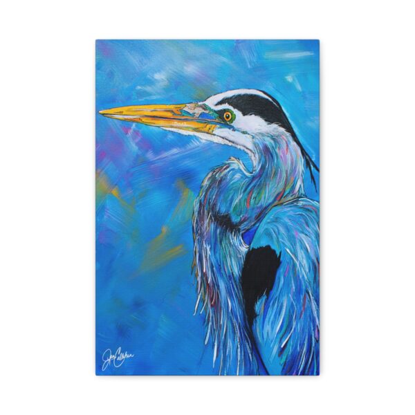 "Heron Head" Bird painting print on canvas Painted by Jen Callahan