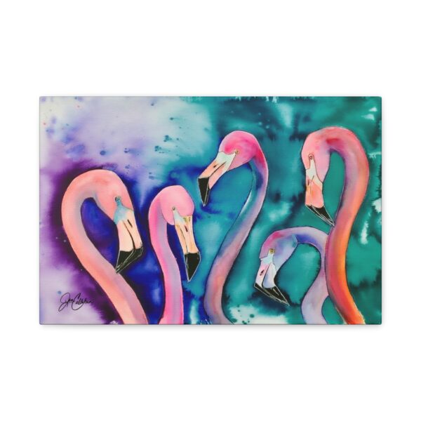 Jen Callahan Art | “Flamingo Heads” Canvas Print Colorful Lionfish Art
