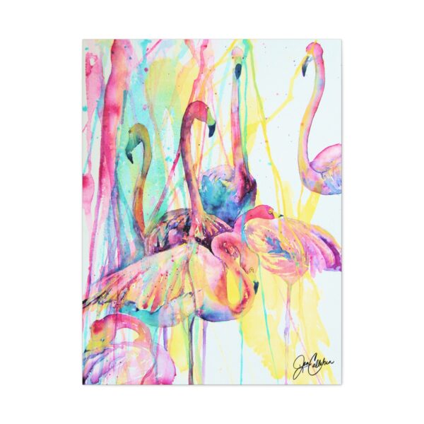 Jen Callahan Art | First Flamingo Gallery Wrapped Canvas Print — Jen Callahan Art