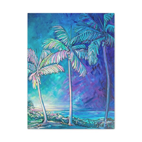 Key West Palm Tree painted by Jen Callahan Printed on Canvas Ready to Hang