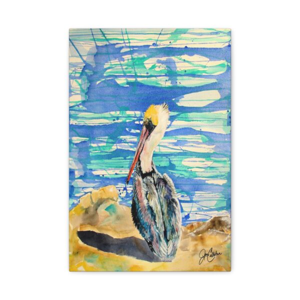 Baby Pelican Gallery Wrapped Canvas Print — Matte Stretched 1.25"