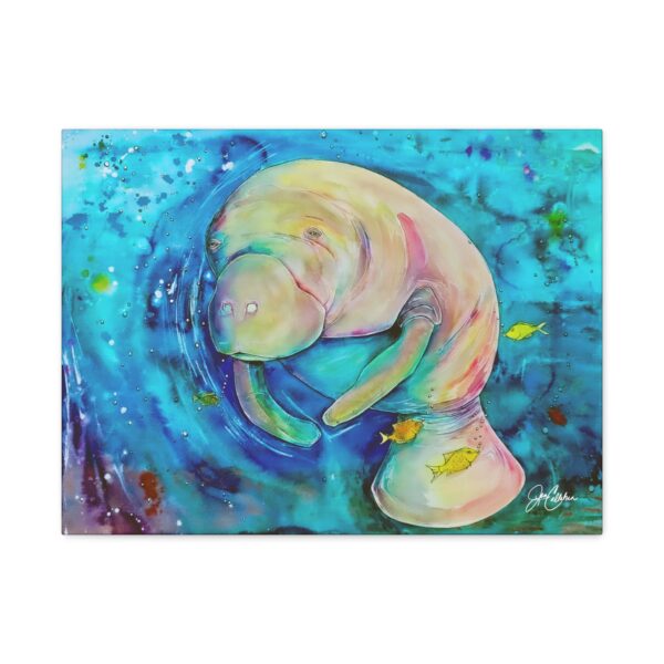 Jen Callahan Art | Manatee WC 2026 Matte Canvas Print — Ready to Hang