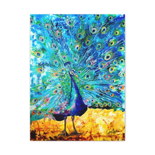 Peacock Blues Canvas Print — Colorful Jen Callahan Reproduction (Matte Stretched)