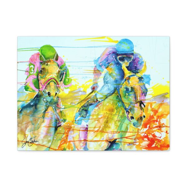 Charles Town Horse Racing Canvas Print – Jen Callahan Art (Matte Stretched Gallery Wrap)