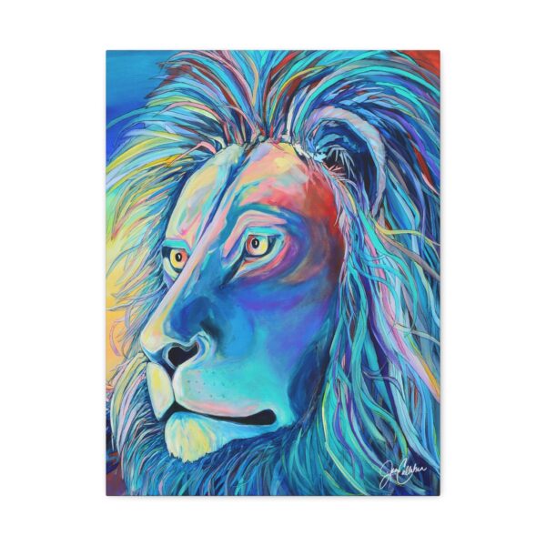 "King Victor" Lion painting painted by Jen Callahan Printed on Canvas Ready to Hang